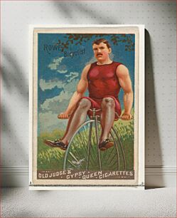 Πίνακας, W.A. Rowe, Bicyclist, from the Goodwin Champion series for Old Judge and Gypsy Queen Cigarettes