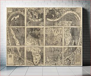 Πίνακας, Waldseemüller map from 1507 is the first map to include the name "America" and the first to depict the Americas as separate from Asia