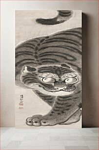 Πίνακας, Walking Tiger (18th century) by Matsui Genshu
