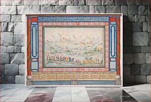Πίνακας, Wall Decoration with Oriental Landscape, probably for Conservatory/Music Room, Royal Pavilion, Brighton
