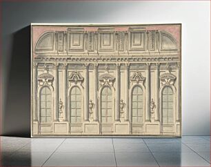 Πίνακας, Wall Elevation and Interior, Anonymous, Italian, Bolognese 18th century artist