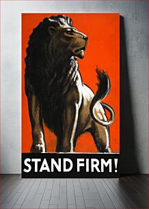 Πίνακας, War Effort Stand Firm (Lion) (1939-1946) chromolithograph by Tom Purvis