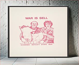 Πίνακας, War is sell. Economic boycott stops war