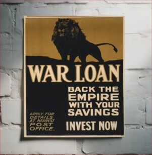 Πίνακας, War loan. Back the empire with your savings. Invest now / Printers, Sir Joseph Causton & Sons, Limited, London
