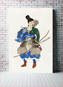 Πίνακας, Warrior archer (1800-1870) vintage Japanese Ukiyo-e
