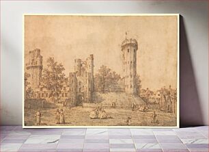 Πίνακας, Warwick Castle: The East Front by Canaletto (Giovanni Antonio Canal)