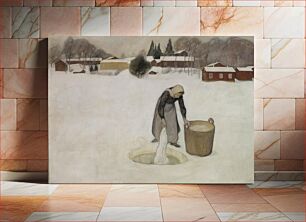 Πίνακας, Washing on the ice, 1900, by Pekka Halonen
