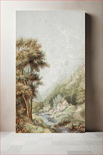 Πίνακας, Water Mill on the Wye by George Baxter