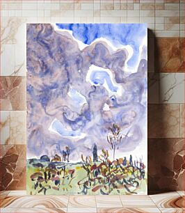 Πίνακας, Watercolor no. 31, Landscape with Clouds, Allen Tucker