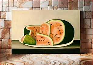 Πίνακας, Watermelon on a Plate (mid 19th century) by American 19th Century