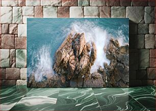 Πίνακας, Waves Crashing on Rocks Κύματα που σκάνε σε βράχους