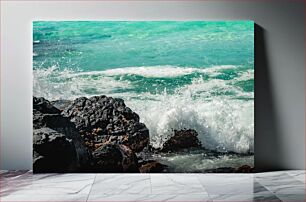 Πίνακας, Waves Crashing on Rocks Κύματα που σκάνε σε βράχους
