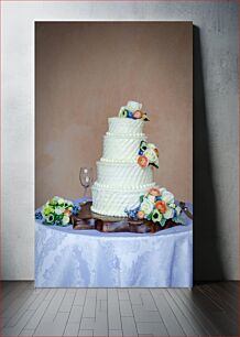 Πίνακας, Wedding Cake with Flowers Γαμήλια τούρτα με λουλούδια