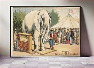 Πίνακας, Weighing Barnum's white elephant - Fairbanks Standard Scales