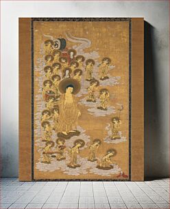 Πίνακας, Welcoming Descent of Amida Buddha and Twenty-five Bodhisattvas, Japan