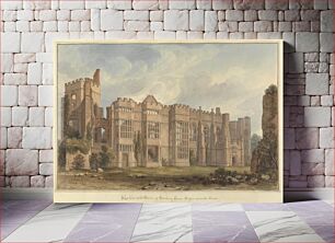 Πίνακας, West View of the Ruins of Cowdray House, Sussex; from the Court