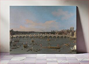 Πίνακας, Westminster Bridge, with the Lord Mayor's Procession on the Thames