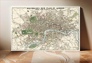 Πίνακας, Whitbread's new plan of London: drawn from authentic survey (1853) by J. Whitbread