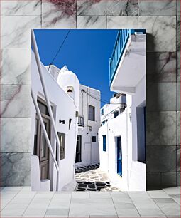 Πίνακας, White and Blue Architecture Λευκή και Μπλε Αρχιτεκτονική