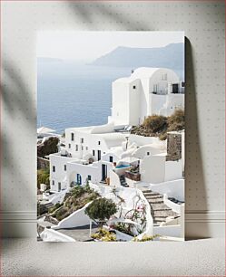 Πίνακας, White Buildings by the Sea Λευκά κτίρια δίπλα στη θάλασσα