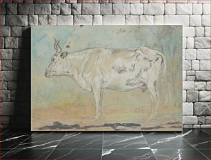Πίνακας, White cow, Lajos Deák Ébner