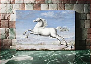Πίνακας, White horse (1552–1601) by Joris Hoefnagel