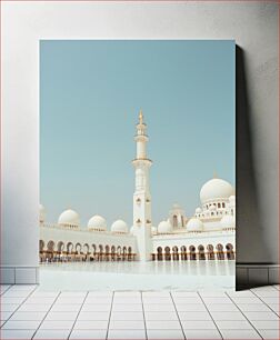 Πίνακας, White Mosque Under Clear Sky Λευκό Τζαμί κάτω από καθαρό ουρανό
