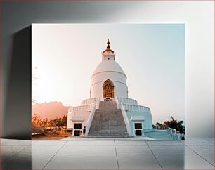 Πίνακας, White Pagoda at Sunrise Λευκή παγόδα στο Sunrise