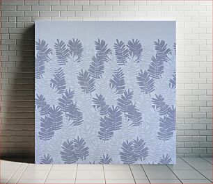 Πίνακας, White transparent large leaves of fern pattern on horizontal; unknown manufacturer and origin