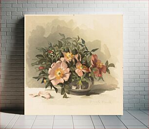 Πίνακας, Wild azaleas and wild roses no. 3