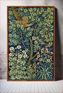 Πίνακας, William Morris and John Henry Dearle's Cock Pheasant (1916) famous textile artwork