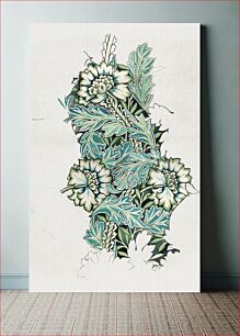 Πίνακας, William Morris's Watercolour, woven fabric design: Anemone (1876)