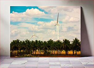 Πίνακας, Wind Turbines in a Tropical Landscape Ανεμογεννήτριες σε ένα τροπικό τοπίο