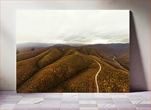 Πίνακας, Winding Road through Autumn Hills Δρόμος με στροφές μέσα από τους λόφους του φθινοπώρου