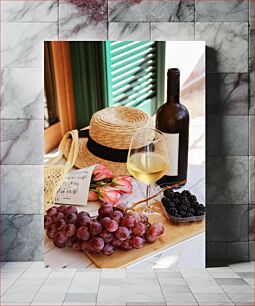 Πίνακας, Wine and Fruits on a Sunny Afternoon Κρασί και φρούτα σε ένα ηλιόλουστο απόγευμα
