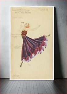Πίνακας, Wine Ballet Costume for Adelaide’s Centenary Pageant, 1936, Thelma Afford (nee Thomas), State Library of New South Wales PX*D 330/f.9