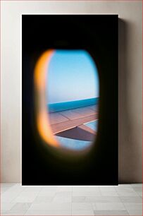 Πίνακας, Wing View from an Airplane Window Άποψη φτερού από παράθυρο αεροπλάνου