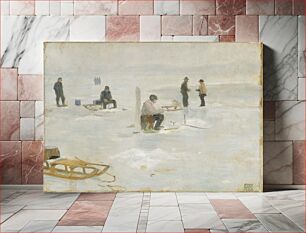 Πίνακας, Winter fishing, 1906, Erik Werenskiold