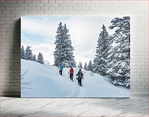 Πίνακας, Winter Hike through Snowy Forest Χειμερινή πεζοπορία στο Χιονισμένο Δάσος