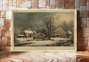 Πίνακας, Winter in the country: a cold morning (1863) by Currier & Ives