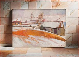 Πίνακας, Winter landscape. Above Kærby Hill. by Fritz Syberg