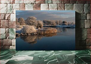 Πίνακας, Winter Landscape by the Lake Χειμερινό τοπίο δίπλα στη λίμνη