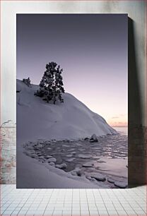Πίνακας, Winter Landscape by the Sea Χειμερινό τοπίο δίπλα στη θάλασσα