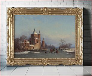 Πίνακας, Winter landscape from holland, 1851, Joseph Magnus Stäck