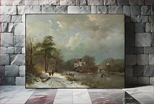 Πίνακας, Winter Landscape, Holland by Barend Cornelis Koekkoek