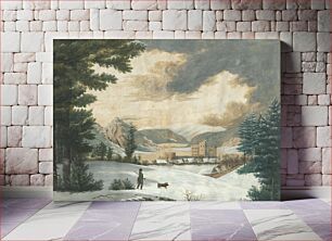 Πίνακας, Winter landscape with a hunter