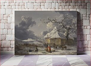 Πίνακας, Winter Landscape with Figures