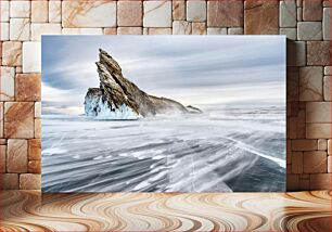 Πίνακας, Winter Landscape with Rocky Formation Χειμερινό τοπίο με βραχώδη σχηματισμό
