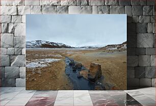 Πίνακας, Winter Landscape with Stream Χειμερινό τοπίο με ρέμα