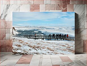 Πίνακας, Winter Landscape with Viewing Platform Χειμερινό τοπίο με πλατφόρμα προβολής